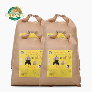 [당일도정] 2021년 강화섬쌀 배아미(쌀눈쌀) 5kgX4개-부드러운 현미